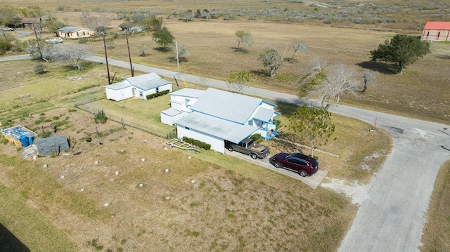 drone / aerial view featuring a rural view