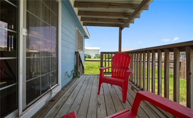 view of wooden deck