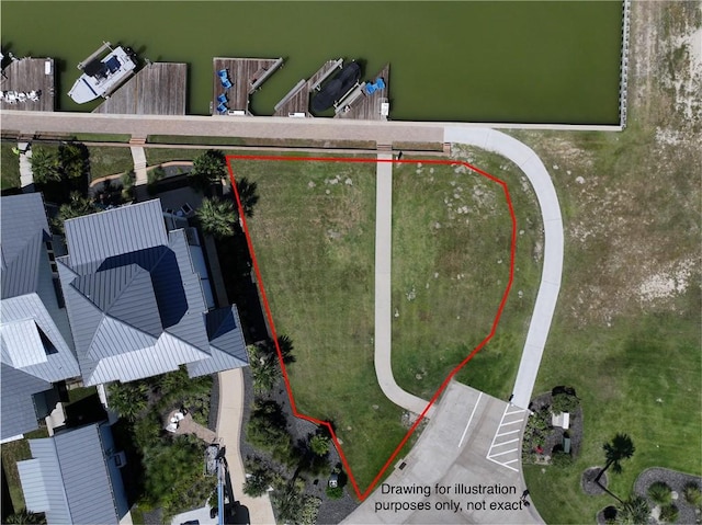 126 Reserve Ln, Rockport, TX 78382 - aerial view of property's location with property boundaries highlighted
