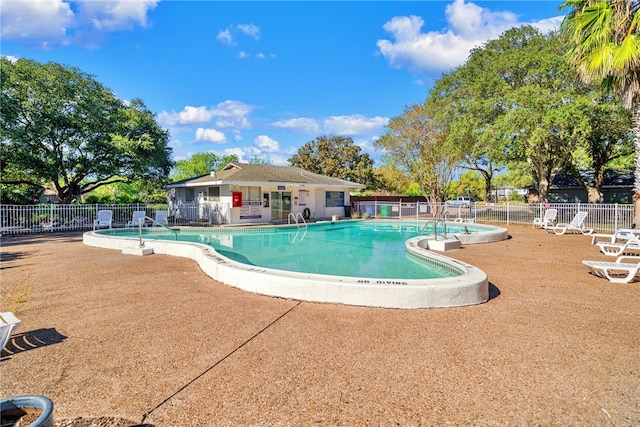 view of pool featuring a patio area