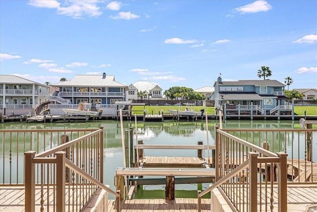 314 Bahia Mar Prt, Aransas, TX 78373 - view of dock featuring a residential view and a water view