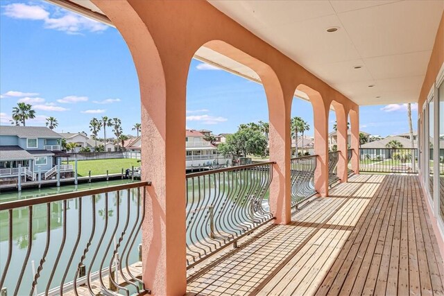 314 Bahia Mar Prt, Aransas, TX 78373 - balcony with a water view and a residential view
