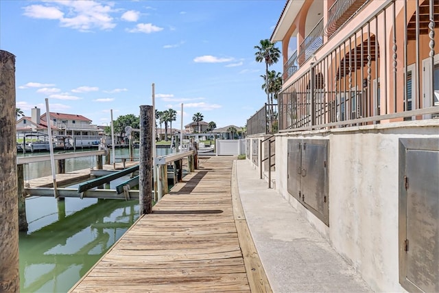 314 Bahia Mar Prt, Aransas, TX 78373 - view of dock featuring boat lift and a water view