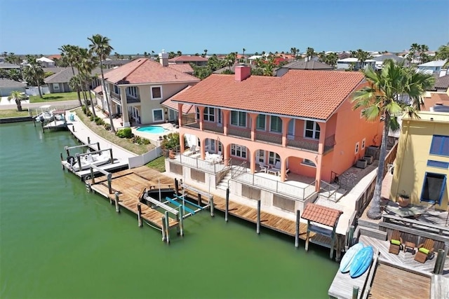 314 Bahia Mar Prt, Aransas, TX 78373 - aerial view with a residential view and a water view