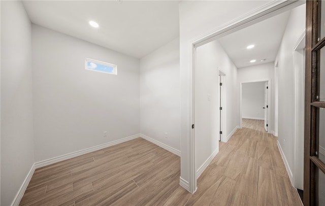 6202 Olivia St, Corpus Christi, TX 78415 - corridor with light wood-type flooring and recessed lighting