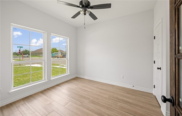6202 Olivia St, Corpus Christi, TX 78415 - spare room with light wood-type flooring and a ceiling fan
