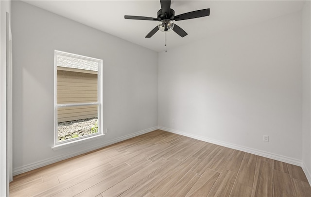 6202 Olivia St, Corpus Christi, TX 78415 - unfurnished room with light wood finished floors, plenty of natural light, and ceiling fan