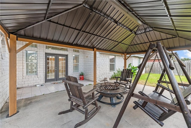 8230 Excalibur, Corpus Christi, TX 78414 - view of patio featuring french doors and a gazebo