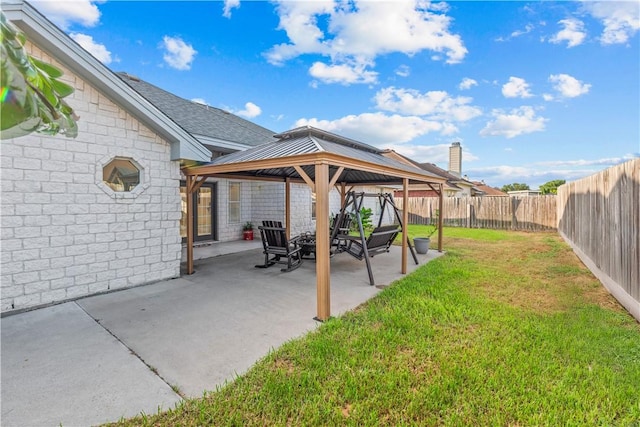 8230 Excalibur, Corpus Christi, TX 78414 - fenced backyard featuring a gazebo and a patio area