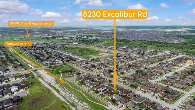 8230 Excalibur, Corpus Christi, TX 78414 - aerial view of property's location with nearby suburban area