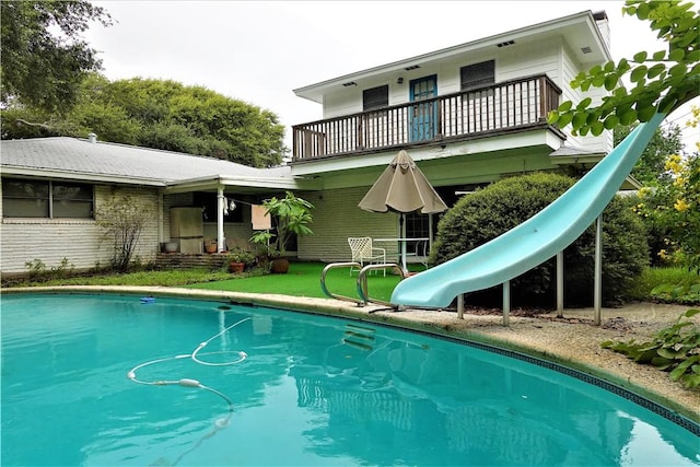 128 Granby Pl, Portland, TX 78374 - swimming pool with a water slide
