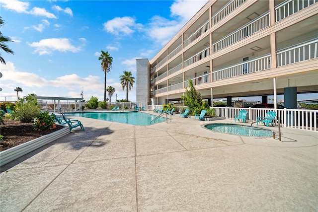 view of pool with a patio