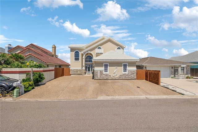 view of front facade with a garage