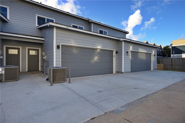 garage featuring cooling unit