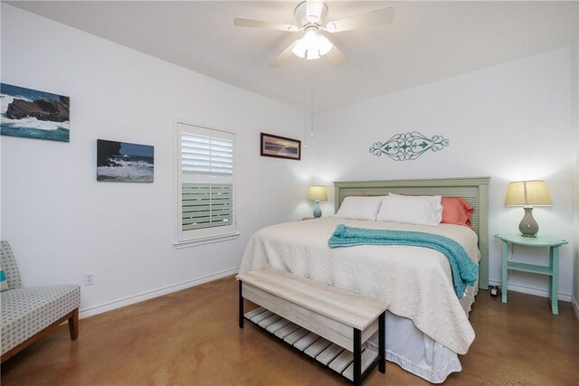 bedroom with ceiling fan