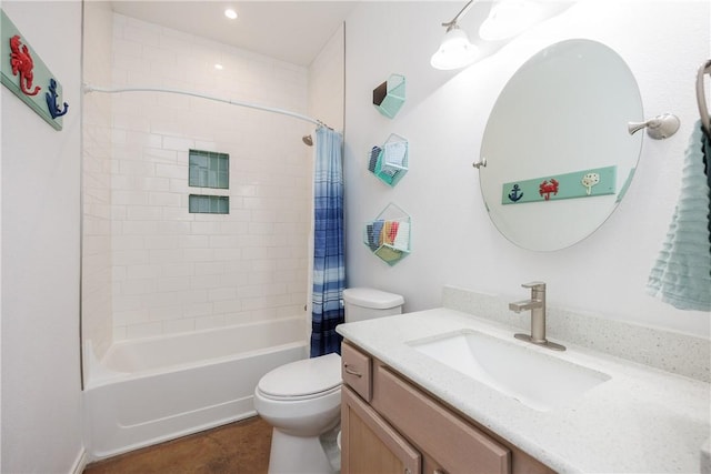 15209 S Padre Island Dr Unit 803, Corpus Christi, TX 78418 - full bathroom featuring toilet, vanity, and shower / bath combo with shower curtain