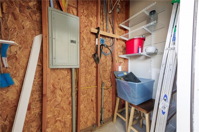 utility room featuring electric panel