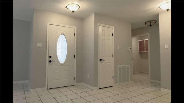 view of tiled foyer