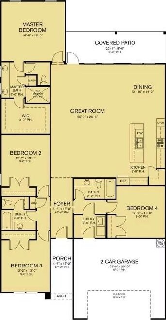 4018 Talbot Dr, Corpus Christi, TX 78414 - view of property floor plan