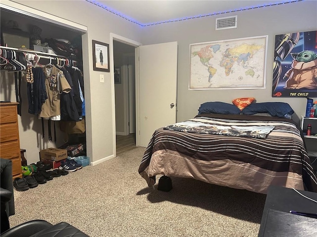 4117 Cork Dr, Corpus Christi, TX 78413 - bedroom with a closet and carpet flooring