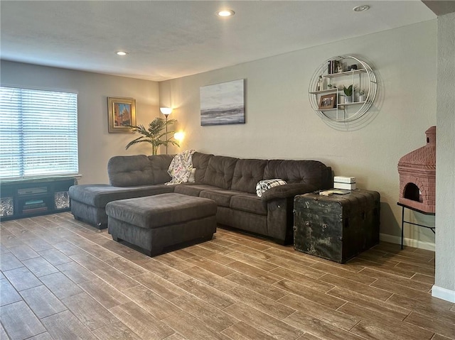 4117 Cork Dr, Corpus Christi, TX 78413 - living area with wood finished floors and recessed lighting