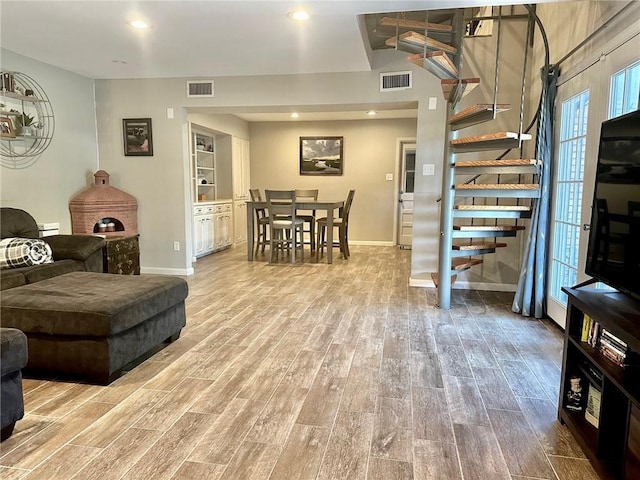 4117 Cork Dr, Corpus Christi, TX 78413 - living room with wood finished floors and recessed lighting