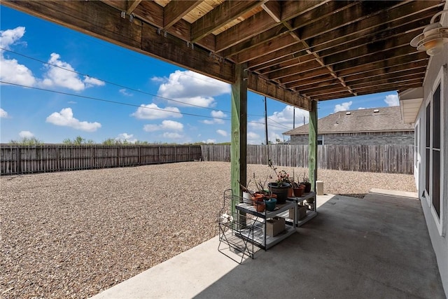 view of patio / terrace with a fenced backyard