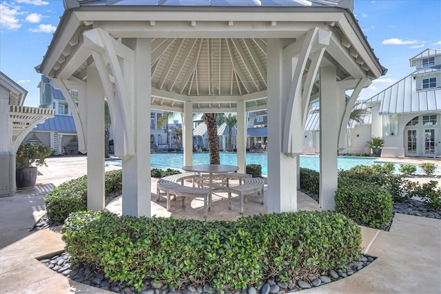 view of patio / terrace with a gazebo