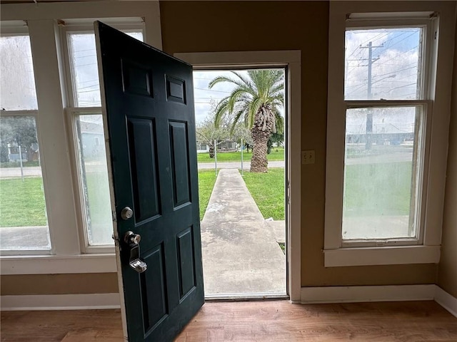 entryway featuring light wood-type flooring