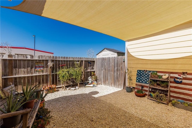 view of yard featuring a patio area and fence