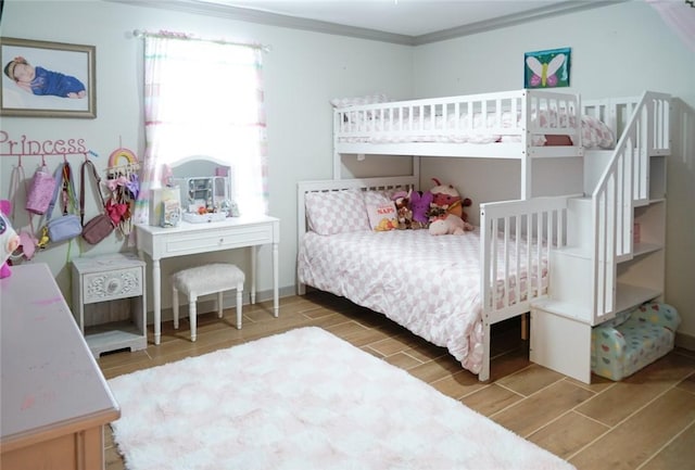 4625 Harney Rd, Corpus Christi, TX 78410 - bedroom with wood finish floors and crown molding