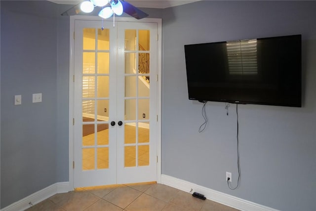 5710 Neustadt Dr, Corpus Christi, TX 78414 - detailed view of french doors, a ceiling fan, and baseboards