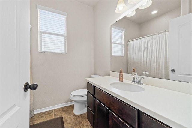 1035 Santa Catalina St, Portland, TX 78374 - full bath featuring healthy amount of natural light, toilet, vanity, and baseboards