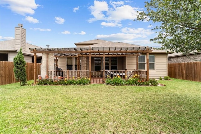 1035 Santa Catalina St, Portland, TX 78374 - rear view of house featuring a pergola