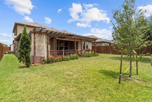 1035 Santa Catalina St, Portland, TX 78374 - rear view of house with a pergola