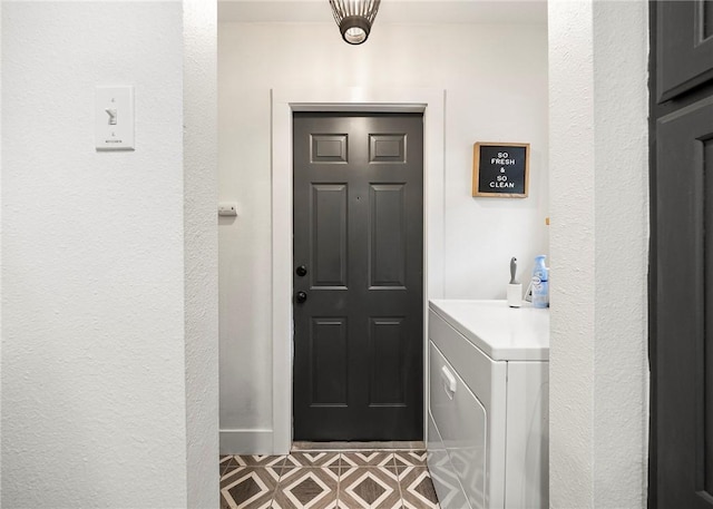 view of laundry area