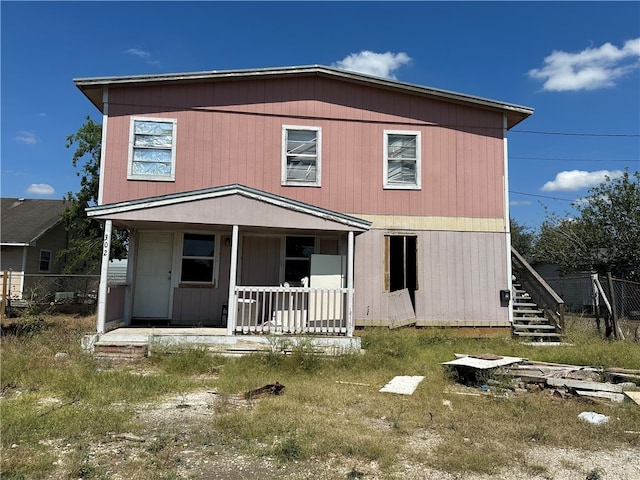 exterior space with a porch