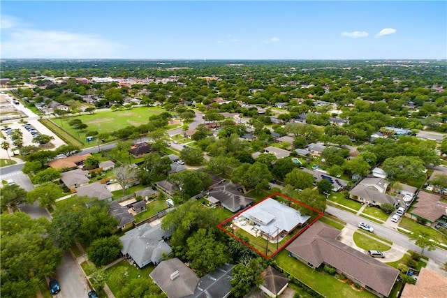 drone / aerial view with a residential view