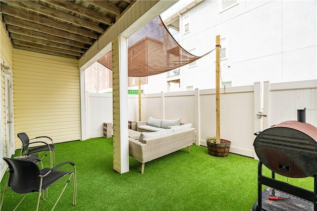 view of patio / terrace featuring outdoor lounge area