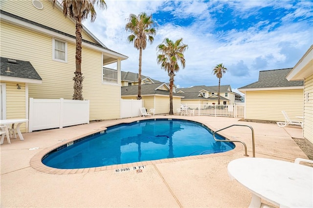 view of pool with a patio area