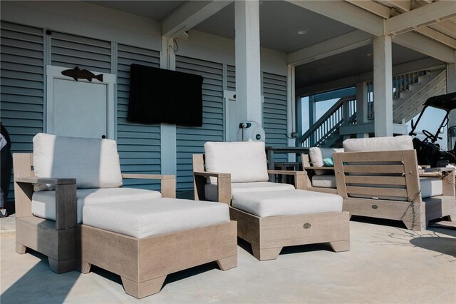 299 Bay Dr, Palacios, TX 77465 - view of patio / terrace with stairway