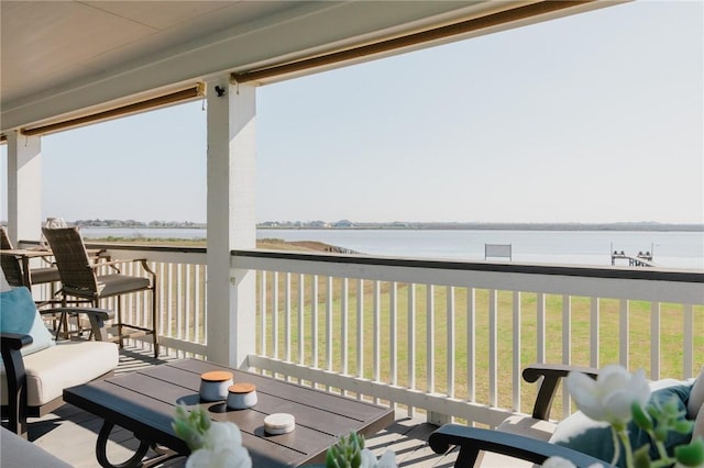 299 Bay Dr, Palacios, TX 77465 - deck with a water view and a yard