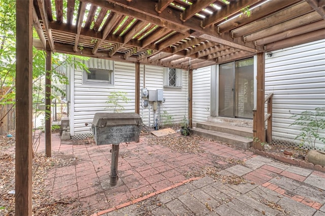 view of patio / terrace with a pergola