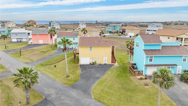 drone / aerial view featuring a residential view