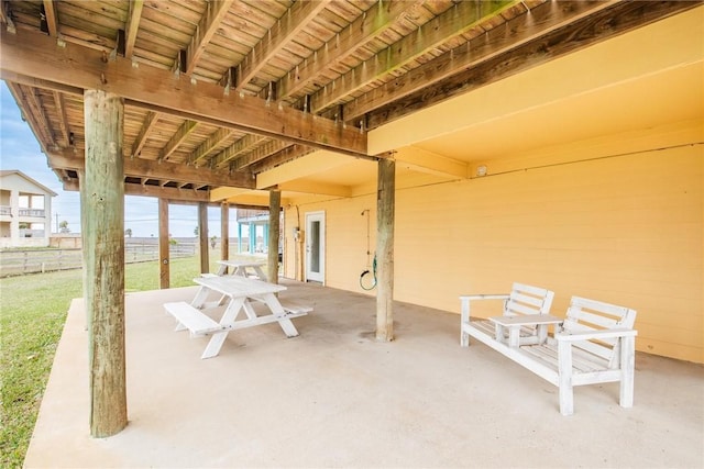 view of patio / terrace with fence