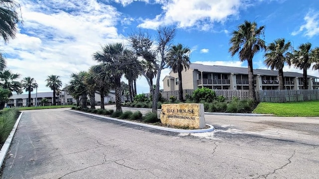 view of street featuring curbs