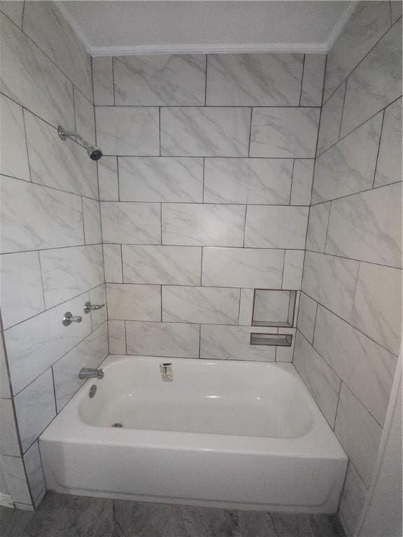 bathroom featuring washtub / shower combination