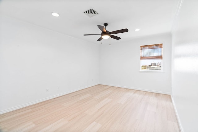 1400 Ocean Dr Unit 904-B, Corpus Christi, TX 78404 - spare room featuring light wood-style floors, recessed lighting, and ceiling fan
