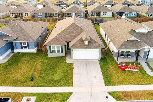 birds eye view of property featuring a residential view