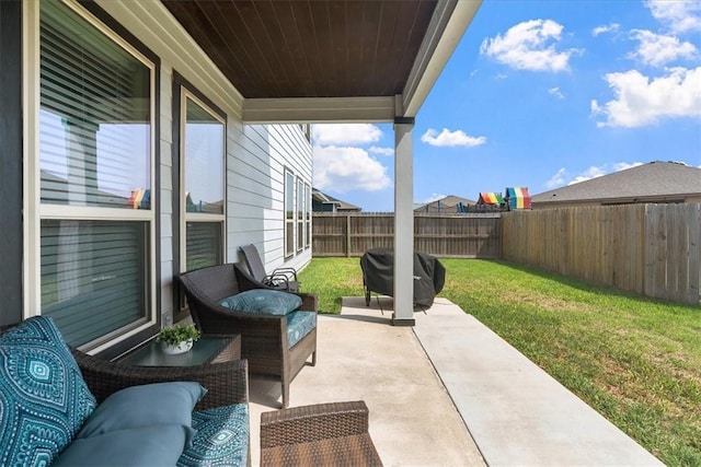 1805 Bay Landing Dr, Portland, TX 78374 - fenced backyard featuring area for grilling and a patio area